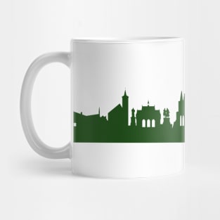 ERFURT skyline in forest green Mug